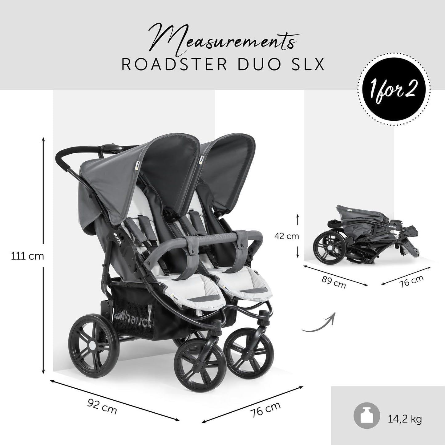hauck Geschwisterwagen Roadster Duo SLX