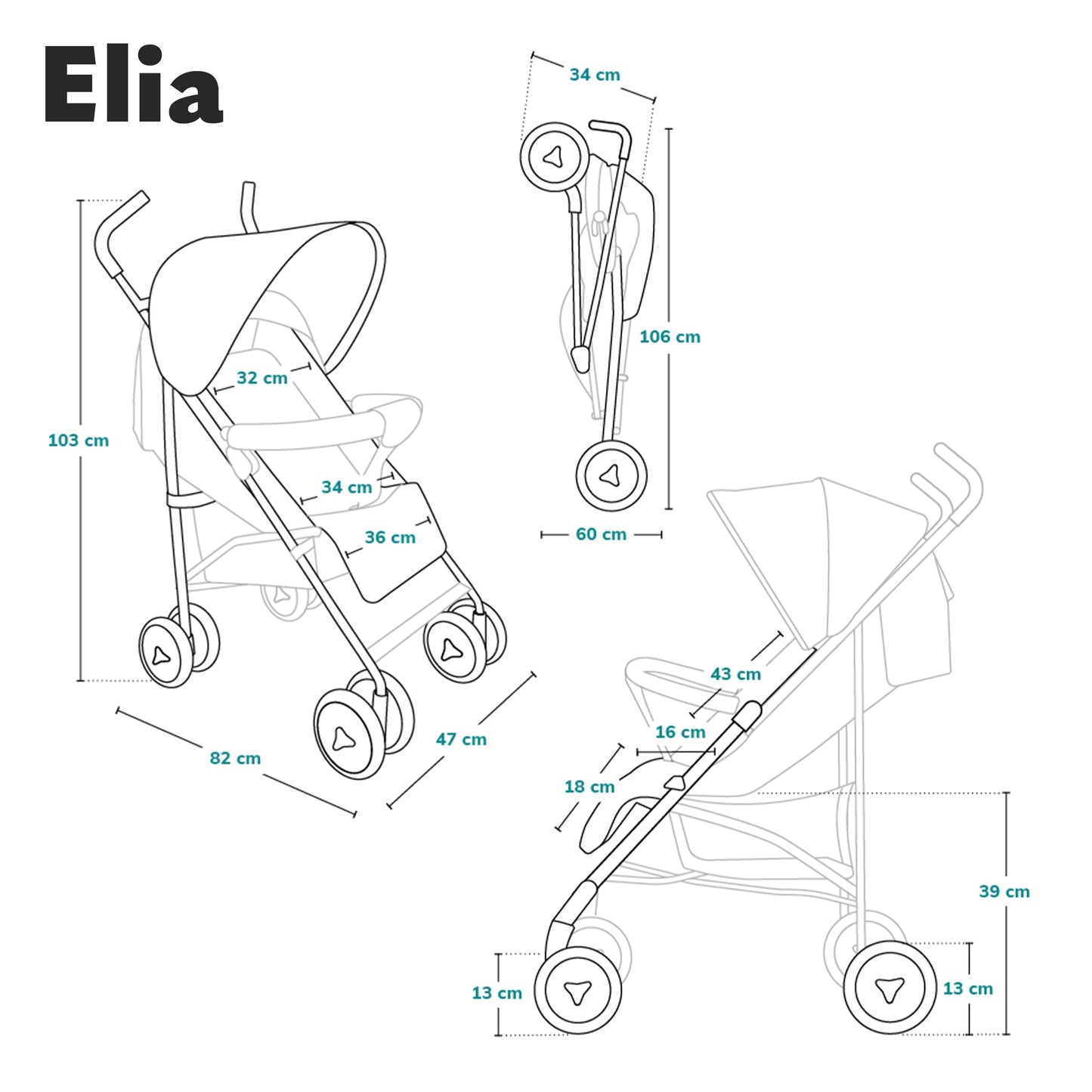 LIONELO Elia Buggy Klein Zusammenklappbar