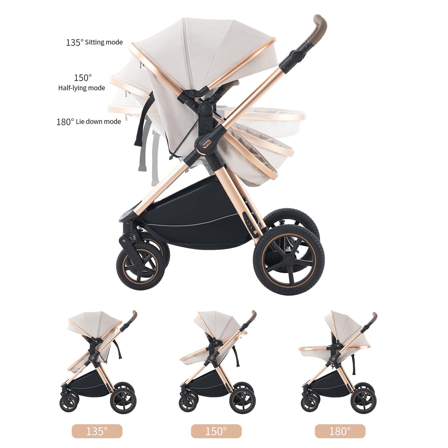 BEBBY 3-in-1 Kinderwagen KombiKinderwagen-Set
