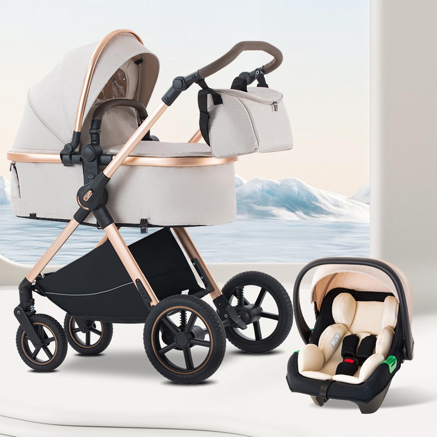 BEBBY 3-in-1 Kinderwagen KombiKinderwagen-Set