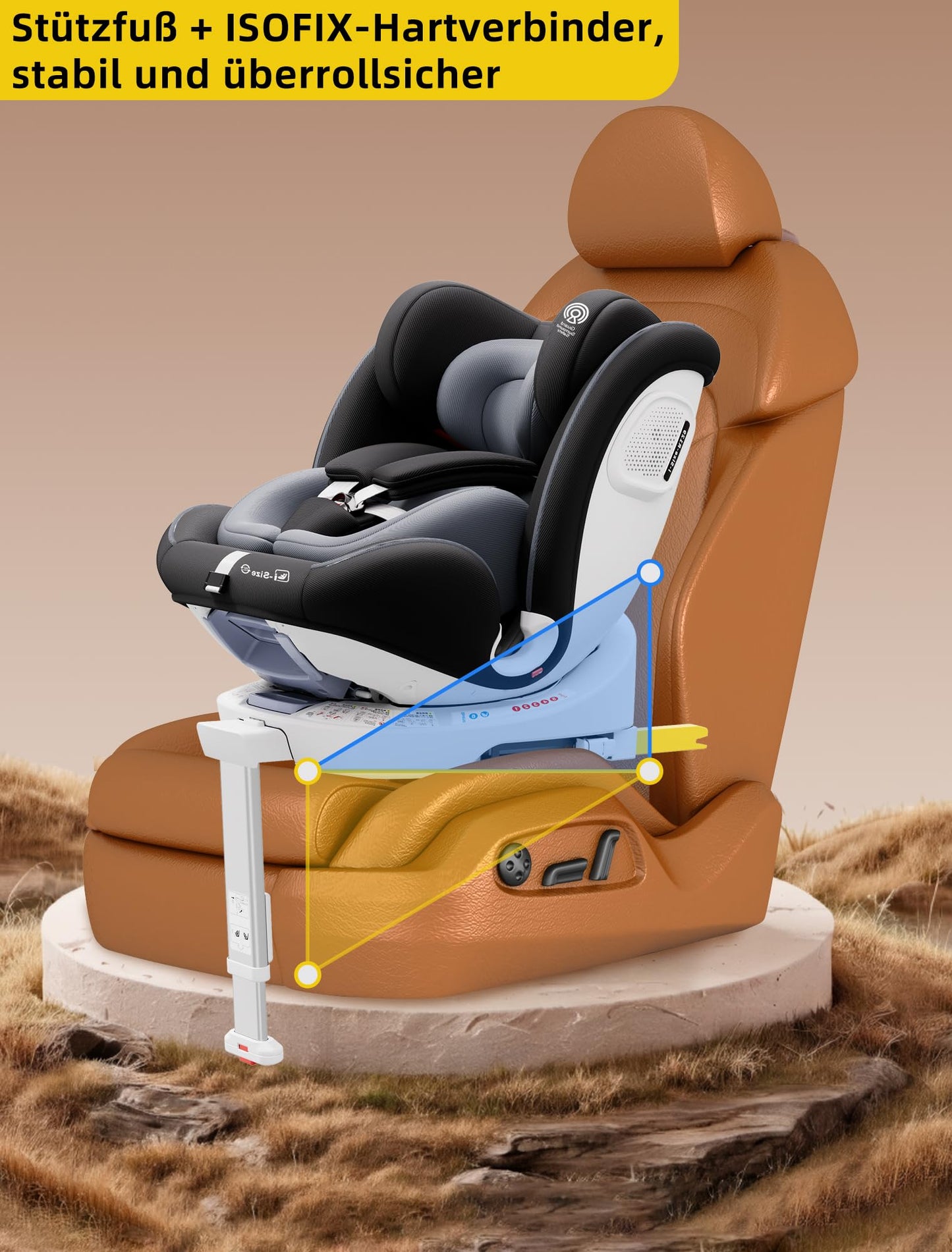 Fourward Baby Autositz Kindersitz 360°drehbar