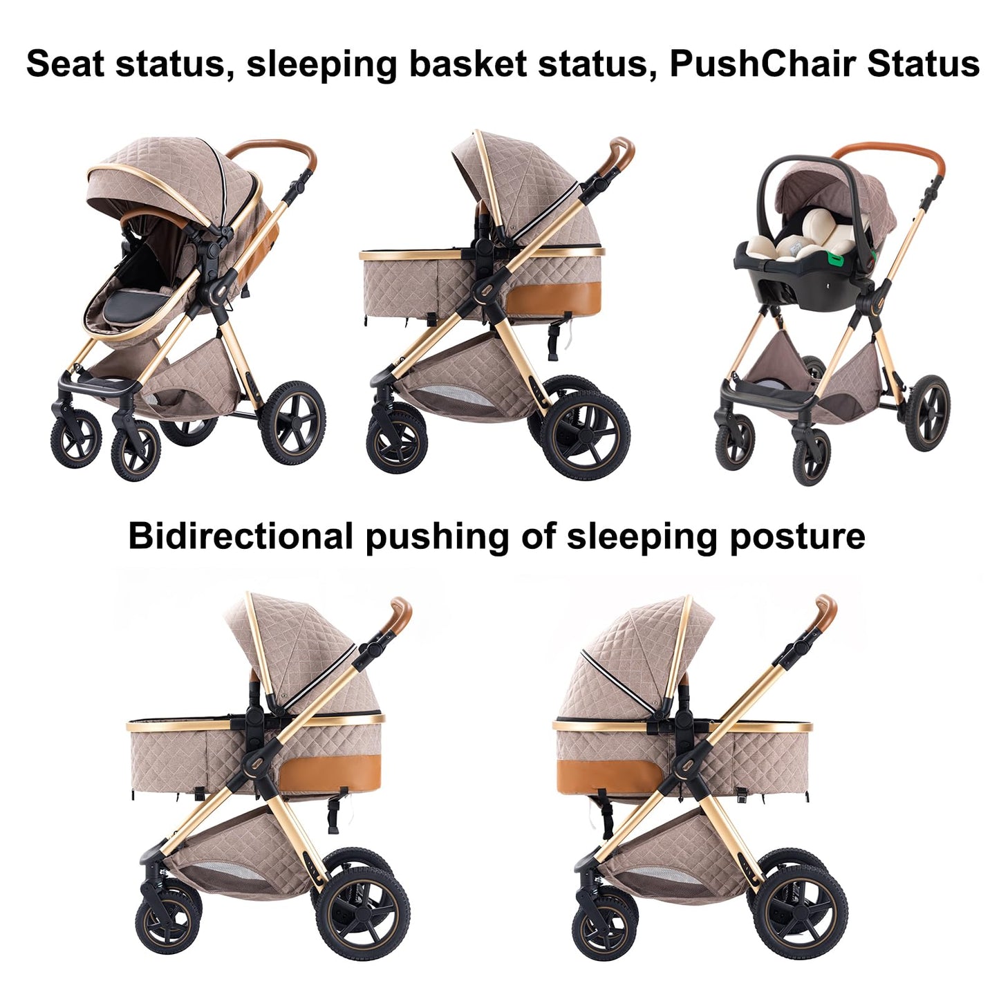 BEBBY 3-in-1 Kinderwagen KombiKinderwagen-Set