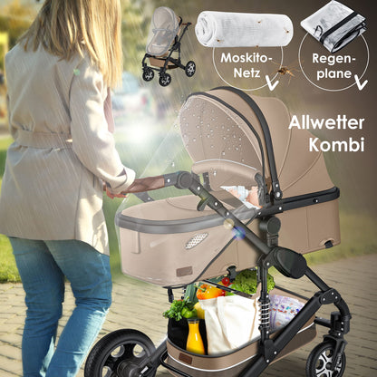 KESSER® Loops 3 in 1 Kinderwagen Kombikinderwagen Komplett-Set